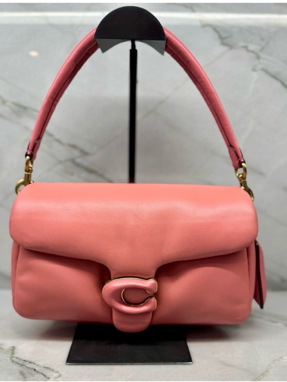 COACH Taffy Pink Pillow Tabby 26 Padded Nappa Leather Shoulder Bag - Picture 4 of 14
